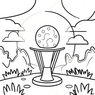 Page à colorier Disc Golf | Page de coloriage Golf de disque