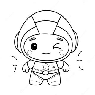 Page à colorier personnage Nova mignon | Page de coloriage Nova