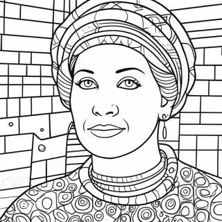 Page à colorier d'art abstrait d'Alma Thomas | Page de coloriage Alma Thomas