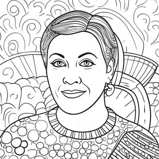 Page à colorier inspirée par Alma Thomas | Page de coloriage Alma Thomas