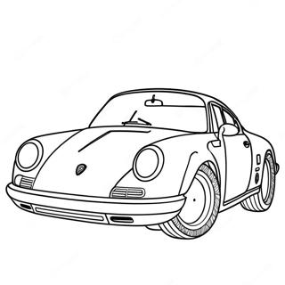 Page à colorier de Porsche | Page de coloriage Porsche