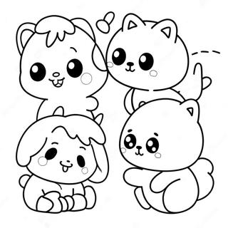 Page à colorier de personnages CH mignons | Page de coloriage ALPHABET