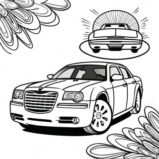 Page à colorier de Chrysler 300 berline sportive | Page de coloriage Chrysler 300