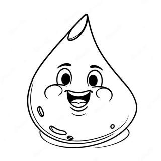 Page à colorier de Hershey Kiss | Page de coloriage Baiser Hershey