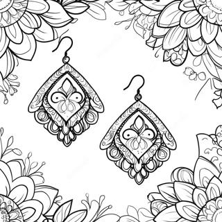 Page à colorier Boucles d'oreilles | Page de coloriage Boucles d'oreilles