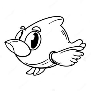 Page à colorier Bullet Bill volant haut | Page de coloriage Bill Balle