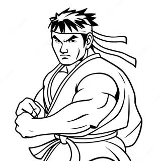 Page à colorier Ryu | Page de coloriage Ryu
