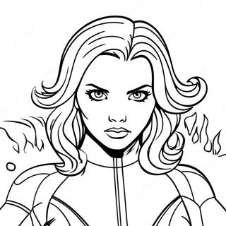 Page à colorier de Veuve Noire | Page de coloriage Veuve noire