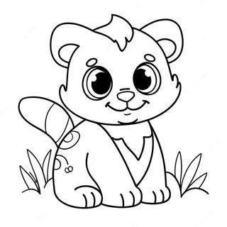 Page à colorier animal mignon ZHC | Page de coloriage ZHC