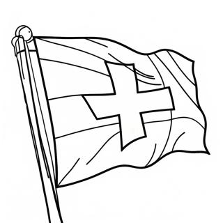 Page à colorier du drapeau de la Suisse | Page de coloriage Suisse
