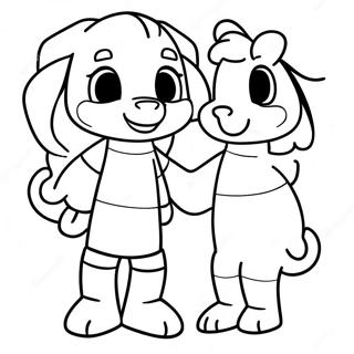 Page à colorier de Chara et Asriel | Page de coloriage Undertale