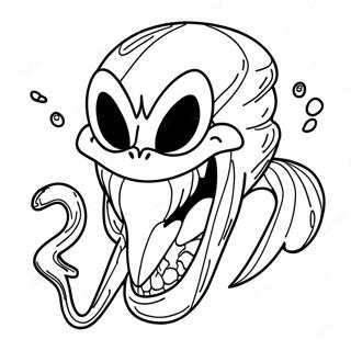 Page à colorier de Venom Sonic | Page de coloriage Venin Sonique