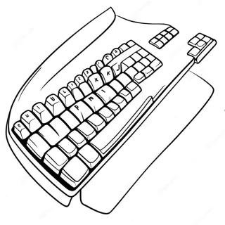 Page à colorier de clavier | Page de coloriage Clavier
