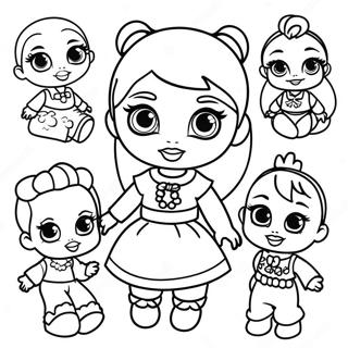 Page à colorier des poupées Baby Bratz | Page de coloriage Bébé Bratz