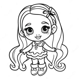 Page à colorier de mode Baby Bratz mignonne | Page de coloriage Bébé Bratz