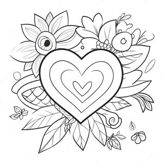 Page à colorier Heartspring | Page de coloriage Cœursping