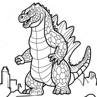 Page à colorier Godzilla | Page de coloriage Godzilla
