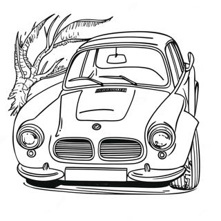 Page à colorier de voiture BMW classique | Page de coloriage BMW