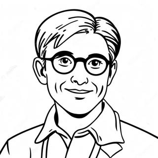 Page à colorier nerd | Page de coloriage Nerdy