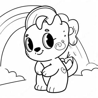 Page à colorier de Poopsie avec des étincelles arc-en-ciel | Page de coloriage Poopsie
