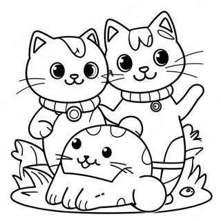 Page à colorier Kid-E-Cats | Page de coloriage Kid-E-Cats