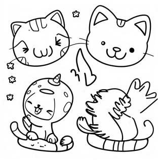 Page à colorier Kid-E-Cats aventureux | Page de coloriage Kid-E-Cats