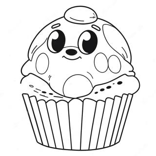 Page à colorier de Bluey Muffin | Page de coloriage Muffin Bluey
