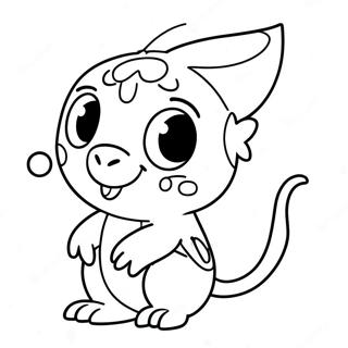 Page à colorier Sobble Mignon avec Grands Yeux | Page de coloriage Sobble