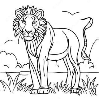 Page à Colorier la Faune Africaine | Page de coloriage Africain