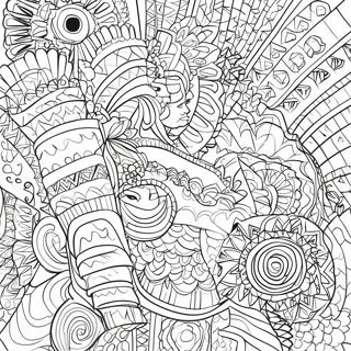 Page à Colorier des Motifs Africains Colorés | Page de coloriage Africain