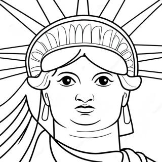 Page à colorier Statue de la Liberté | Page de coloriage New York