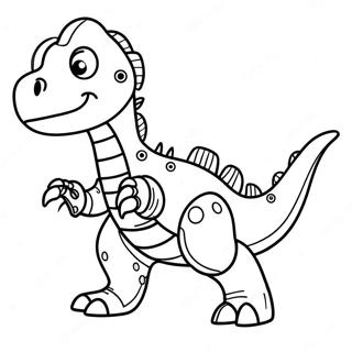 Page à colorier de dinosaure robot | Page de coloriage Dinosaure robot