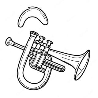 Page à colorier Trompette | Page de coloriage Trompette