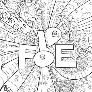 Page à colorier Mots colorés | Page de coloriage Mot facile