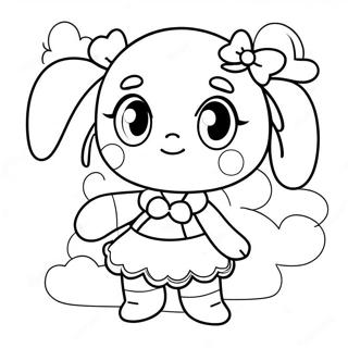 Page à colorier Personnage Mina Mignon | Page de coloriage Mina