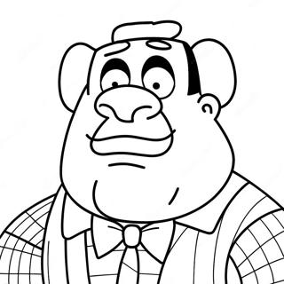 Page à colorier de l'oncle grand-père | Page de coloriage Oncle Papy