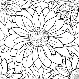 Page à colorier de fleur de chrysanthème | Page de coloriage Chrysanthème