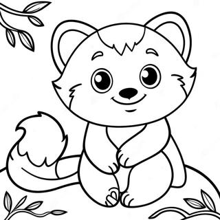 Page à colorier Personnage Panda Rouge | Page de coloriage Rouge Éclair 4 Ville