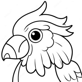 Page à colorier Cacatoès | Page de coloriage Cacatoès