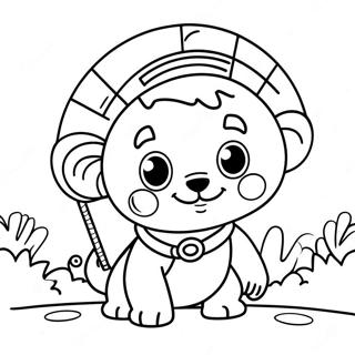 Page à colorier d'Adventurous Lil Petey | Page de coloriage Lil Petey