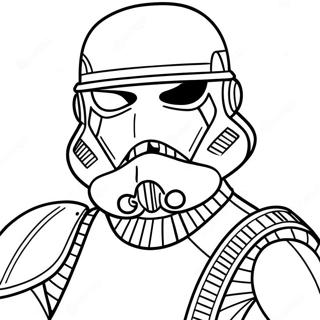 Page à colorier de Sith Trooper en armure de bataille | Page de coloriage Soldat Sith