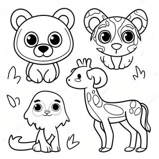 Page à colorier Animaux colorés rouges | Page de coloriage Rouge
