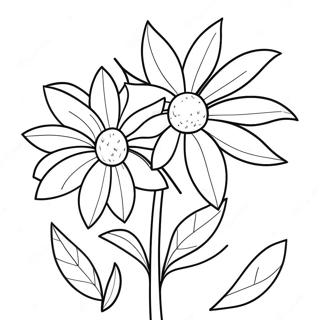 Page à colorier Fleurs rouges vives | Page de coloriage Rouge