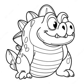 Page à colorier Chomper | Page de coloriage Mangeur