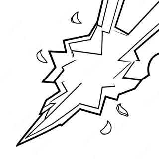 Page à colorier Éclair | Page de coloriage Temps orageux
