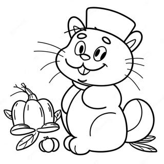 Garfield Action de Grâce Coloriages