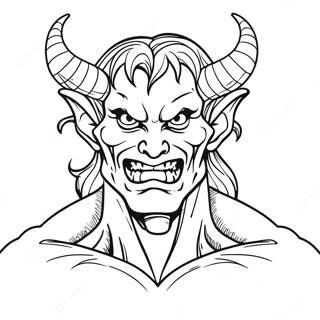 Page à colorier de démon | Page de coloriage Démon