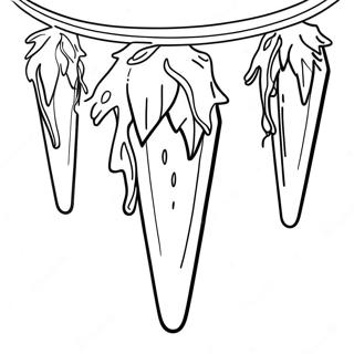 Page à colorier de glaçon scintillant | Page de coloriage Glaçon