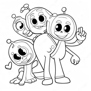 Page à colorier des Numberjacks | Page de coloriage Numberjacks