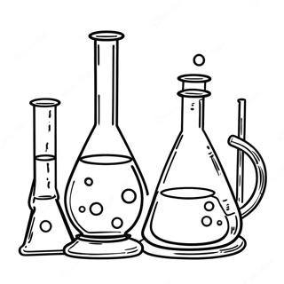 Page à colorier de laboratoire de chimie | Page de coloriage Chimie